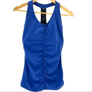 Lucy Ruched Racerback Yoga Tank Top Built In Bra